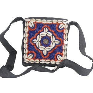 Bermuda Vintage Cowrie Shell & Bead Work Crossbody